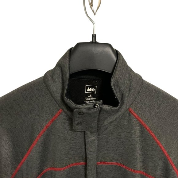 REI Sweatshirt Mens Grey Size Large Lightweight Full Zip Outdoors - Picture 4 of 6
